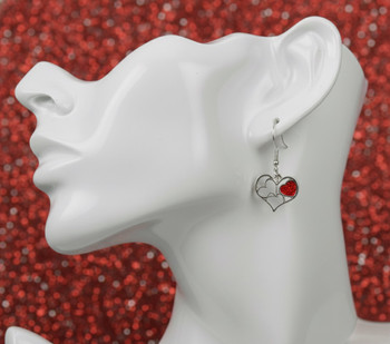 Valentine's Day "Love of My Life" Heart Earrings