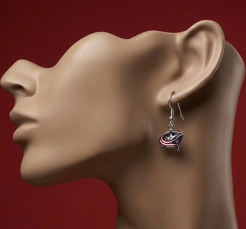 Columbus Blue Jackets Logo Earrings