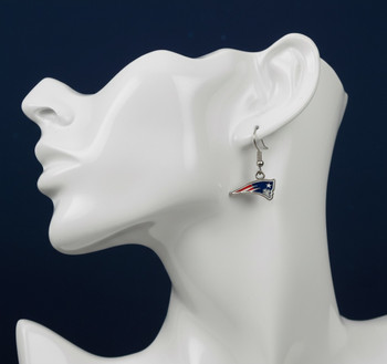 New England Patriots Earrings - Silver