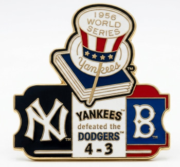 1956 World Series Commemorative Pin - Yankees vs. Dodgers