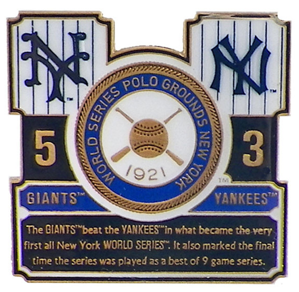 1921 World Series Commemorative Pin - Giants vs. Yankees