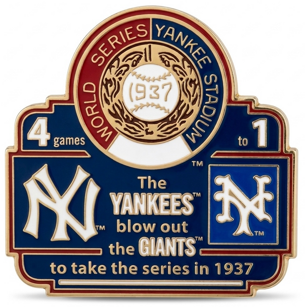 1937 World Series Commemorative Pin - Pirates vs. Yankees