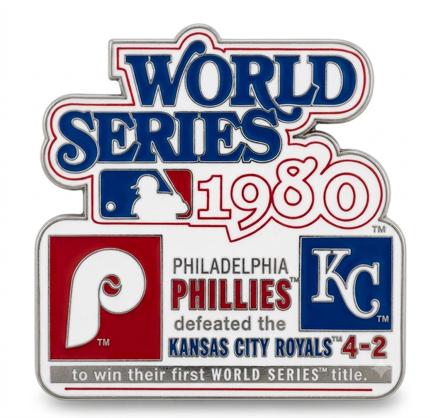 1980 World Series Commemorative Pin - Phillies vs. Royals