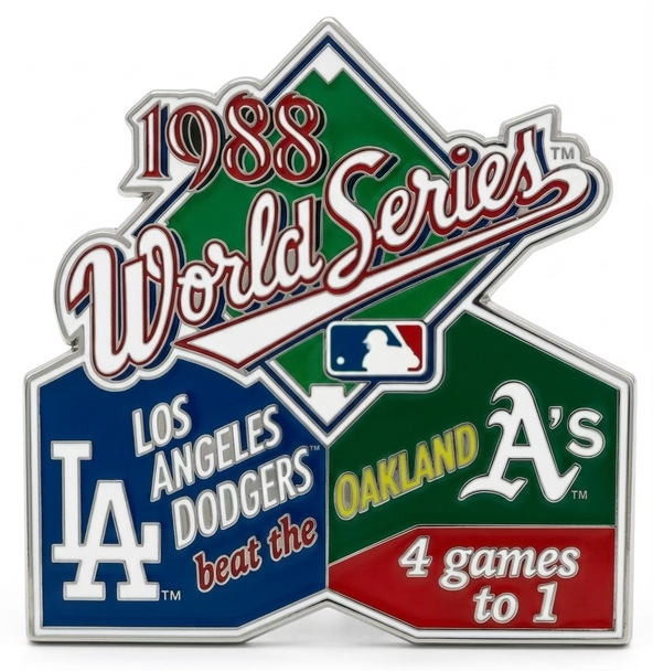 1988 World Series Commemorative Pin - Dodgers vs. A's
