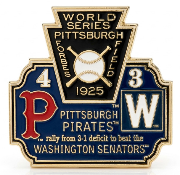 1925 World Series Commemorative Pin - Pirates vs. Senators