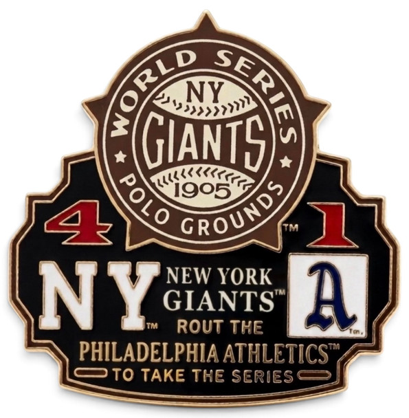 1905 World Series Commemorative Pin - Giants vs. Athletics