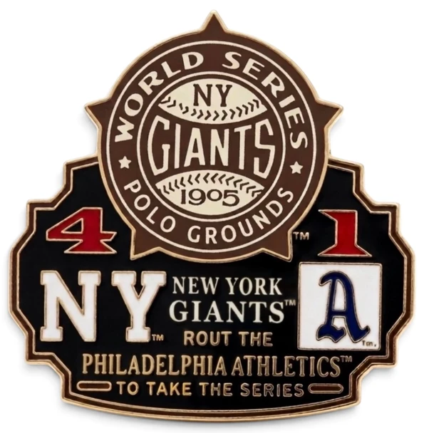 1905 World Series Commemorative Pin - Giants vs. Athletics