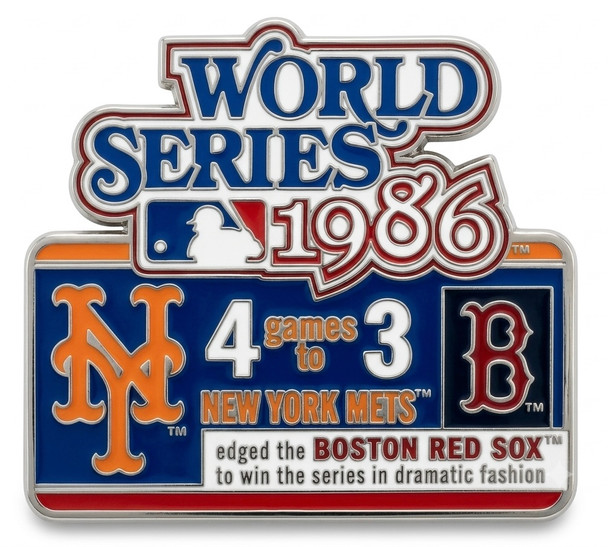 1986 World Series Commemorative Pin - Mets vs. Red Sox