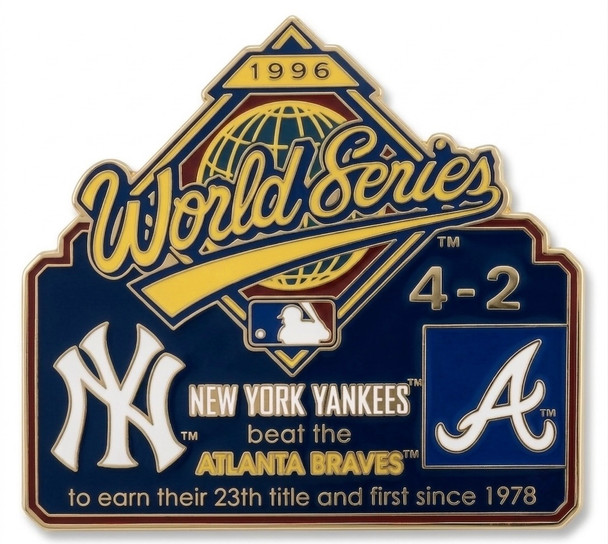 1996 World Series Commemorative Pin - Yankees vs. Braves