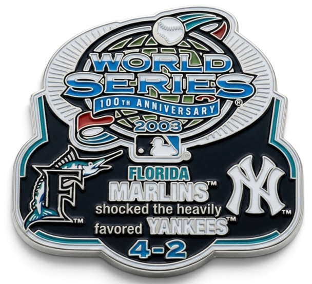 2003 World Series Commemorative Pin - Marlins vs. Yankees