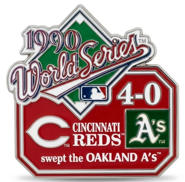 1990 World Series Commemorative Pin - Reds vs. A's
