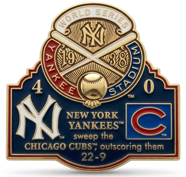 1938 World Series Commemorative Pin - Yankees vs. Cubs