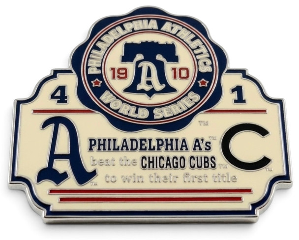 1910 World Series Commemorative Pin - A's vs Cubs