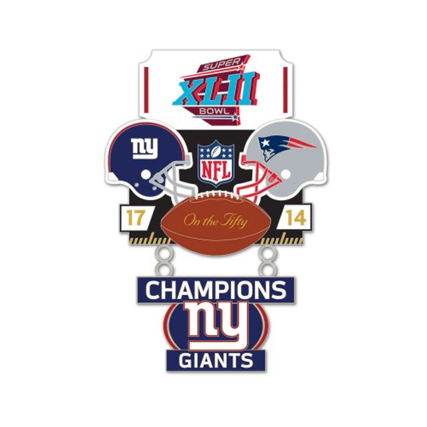 Super Bowl XLII (42) Commemorative Dangler Pin - 50th Anniversary Edition