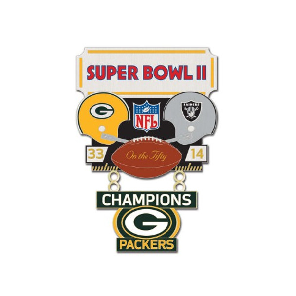 Super Bowl II (2) Commemorative Dangler Pin - 50th Anniversary Edition