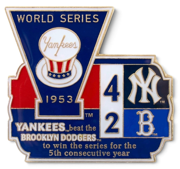 1953 World Series Commemorative Pin - Yankees vs. Dodgers