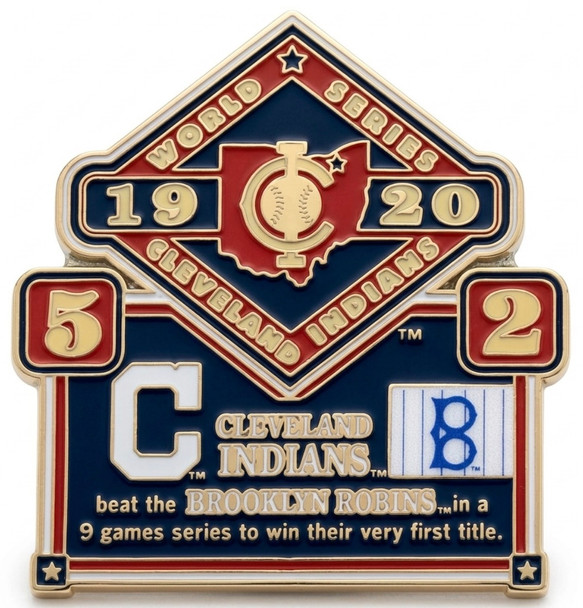 1920 World Series Commemorative Pin - Indians vs. Robins (Dodgers)