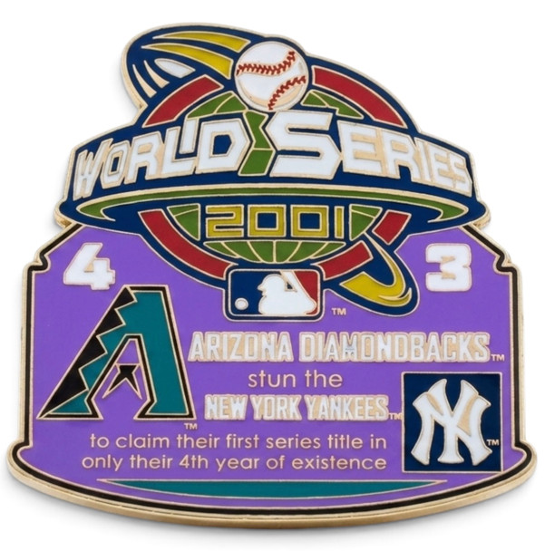 2001 World Series Commemorative Pin - Diamondbacks vs. Yankees