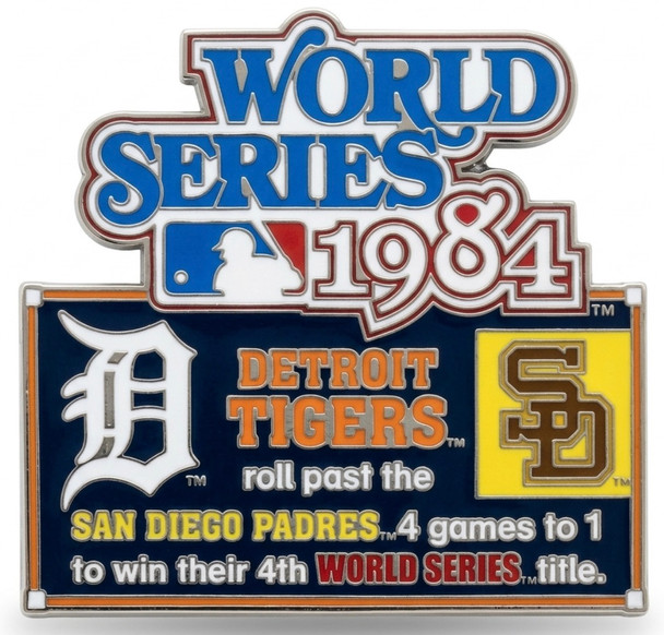 1984 World Series Commemorative Pin - Tigers vs. Padres
