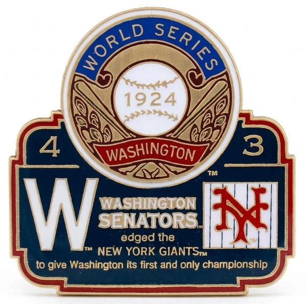 1924 World Series Commemorative Pin - Senators vs. Giants