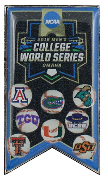 2016 NCAA College World Series Teams Pin - 2"