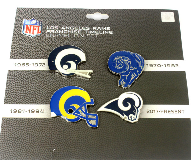 Los Angeles Rams Evolution Timeline Pin Set