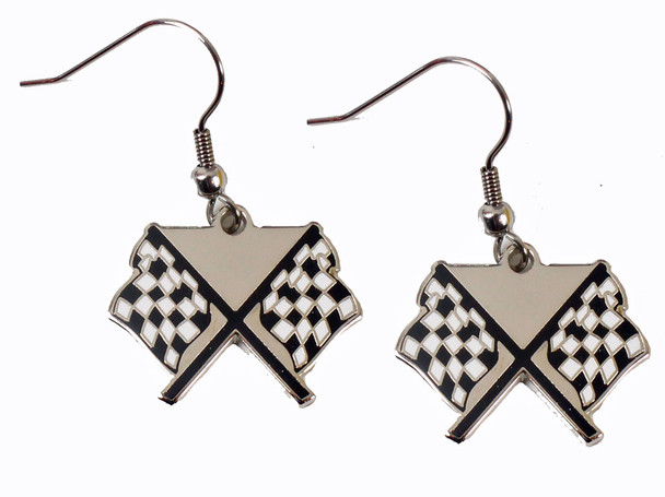 NASCAR Checkered Flag Earrings