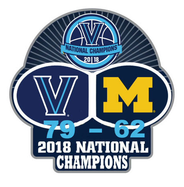 Villanova Wildcats 2018 Men's Final Four Champs Pin w/ Score