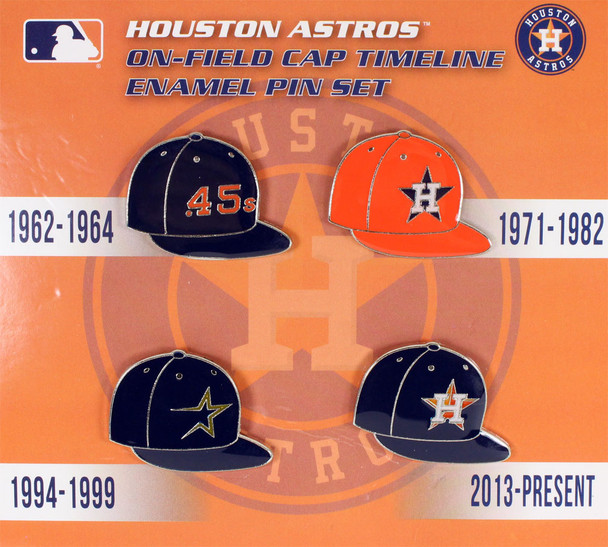 Houston Astros Collection Cap Timeline Pin Set