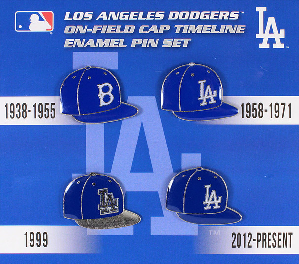 Los Angeles Dodgers Cooperstown Collection Cap Timeline Pin Set