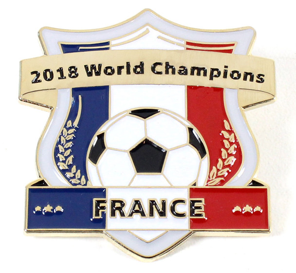 France 2018 World Cup Champions Crest Pin