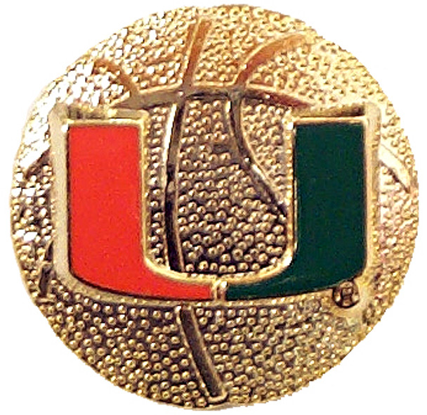 Miami Basketball Pin