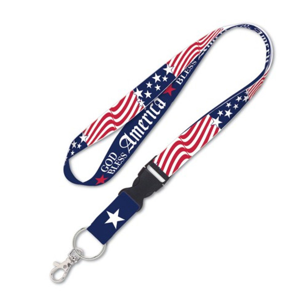 God Bless America Detachable Patriotic Lanyard