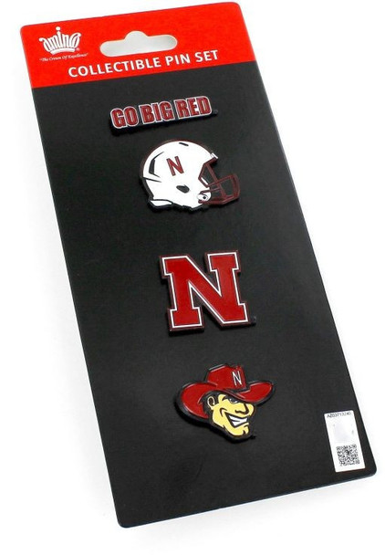 Nebraska Cornhuskers Four Pin Collector Set