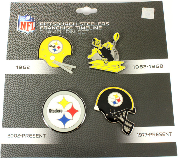 Pittsburgh Steelers Logo / Helmet Evolution Pin Set