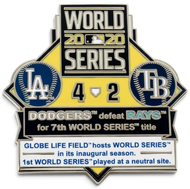 2020 World Series Commemorative Pin -Dodgers vs. Rays - Limited Edition 1,000