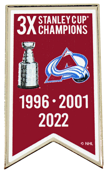 Colorado Avalanche 3-Time Stanley Cup Champs Pin