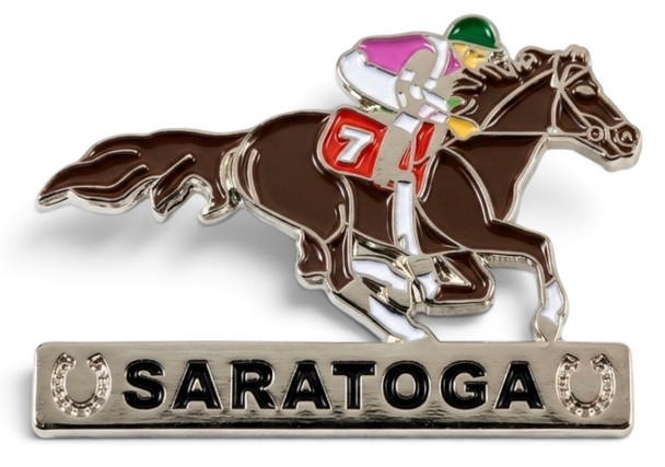 Saratoga Lucky Horse Racing Pin