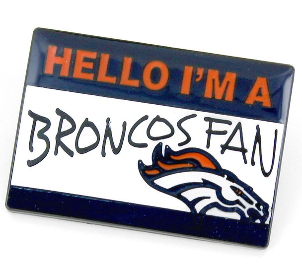 Denver Broncos Name Tag Pin
