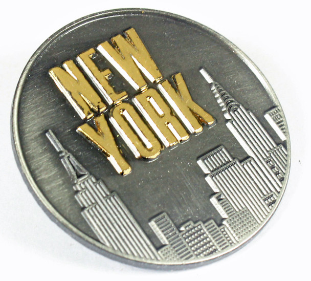 New York Skyscrape Gold and Silver Pin