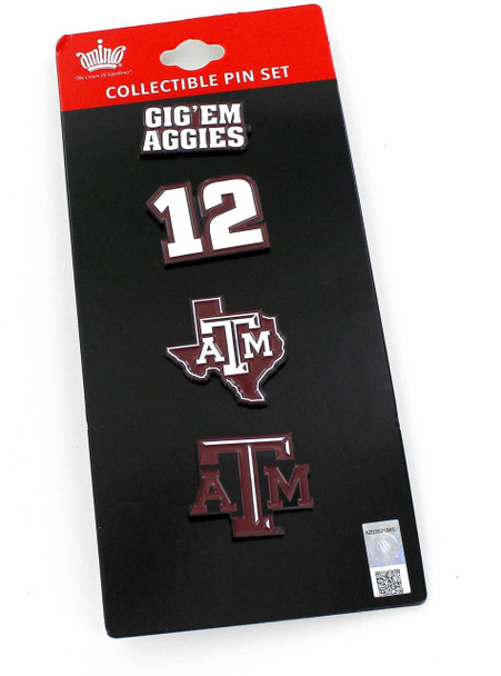 Texas A&M Aggies Four Pin Collector Set