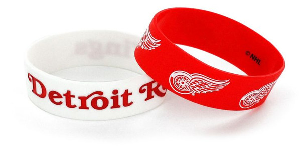 Detroit Red Wings Wide Wristbands (2 Pack)