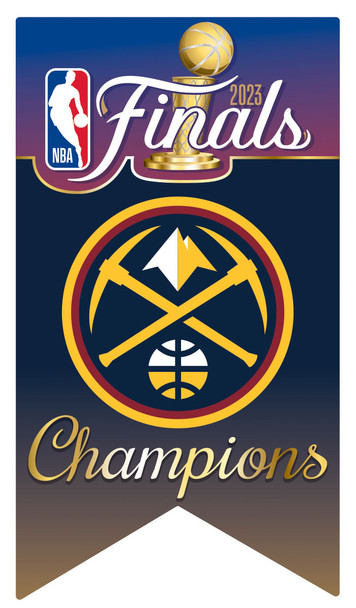 Denver Nuggets 2023 NBA Champs Banner Pin