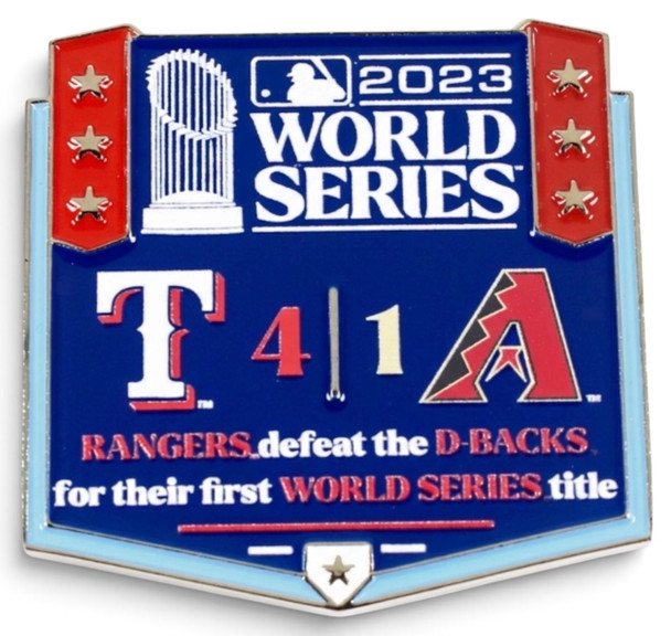2023 World Series Commemorative Pin - Rangers vs. D-Backs Limited 1,000