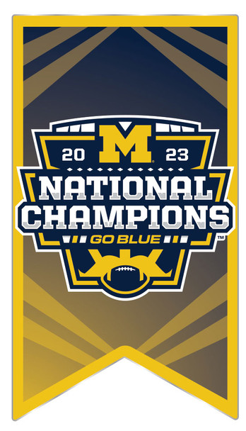 Michigan Wolverines 2024 BCS National Champs Banner Pin