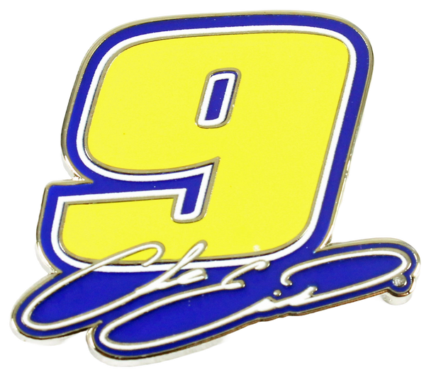 Chase Elliott #9 Signature Pin - Yellow