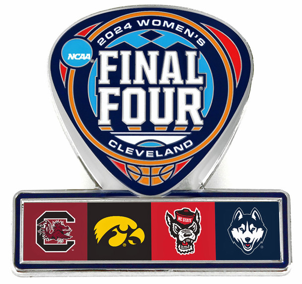 2024 Women's Final Four Teams Pin - South Carolina, NC State, Iowa, UConn