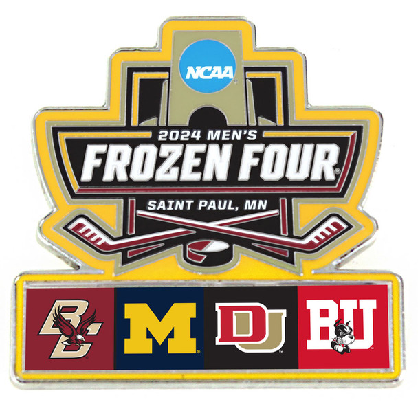 2024 Men's Frozen Four Teams Pin - Boston College, Michigan, Boston, Denver