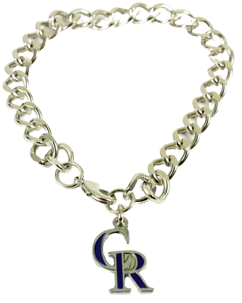 Colorado Rockies Logo Bracelet - 7.25" Chain