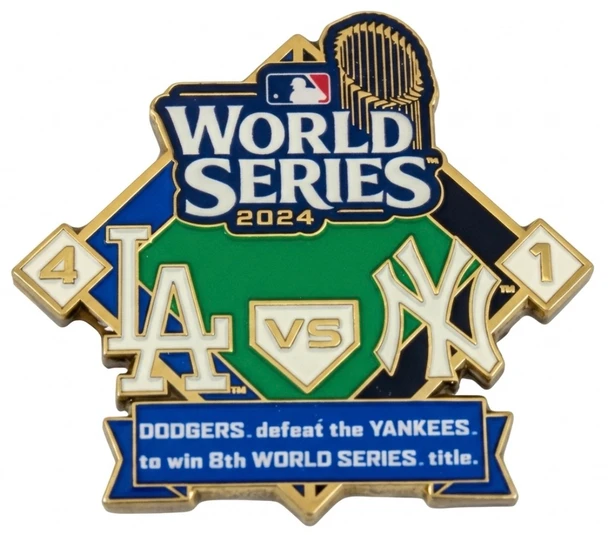 2024 World Series Commemorative Pin -Dodgers vs. Yankees - Limited Edition 1,000